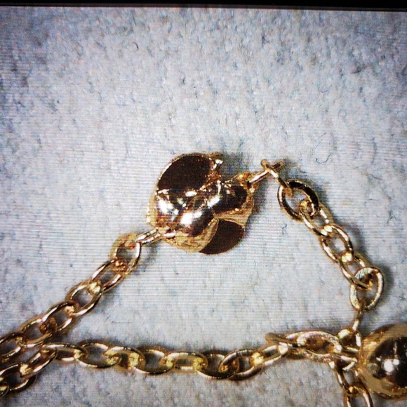 Mulit-Chain Waterfall Necklace & Drop Earring Set Gold-tone - Picture 9 of 10